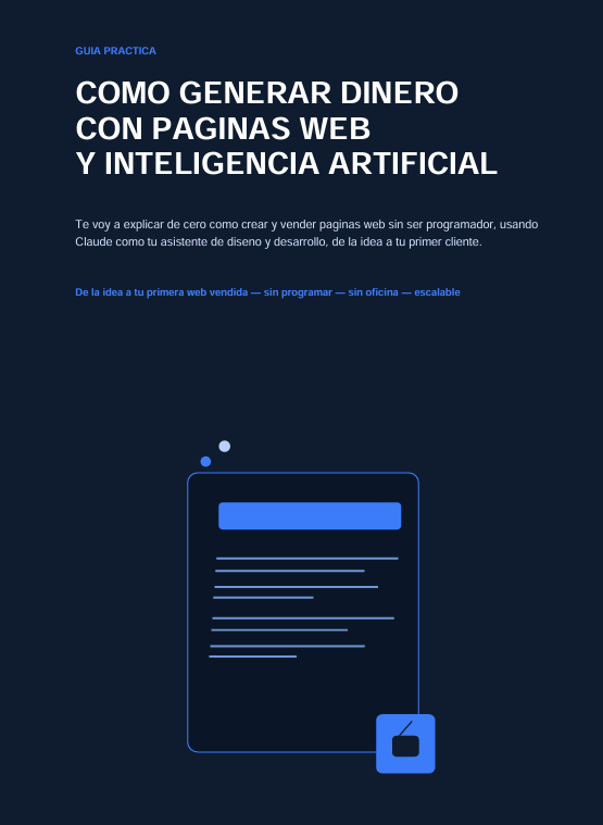 Portada de la guía Cómo Generar Dinero con Páginas Web y con Inteligencia Artificial